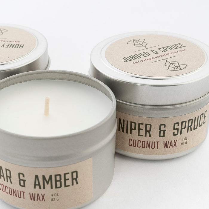 virgin coconut creme wax candles - Maine Made - home goods - gifts