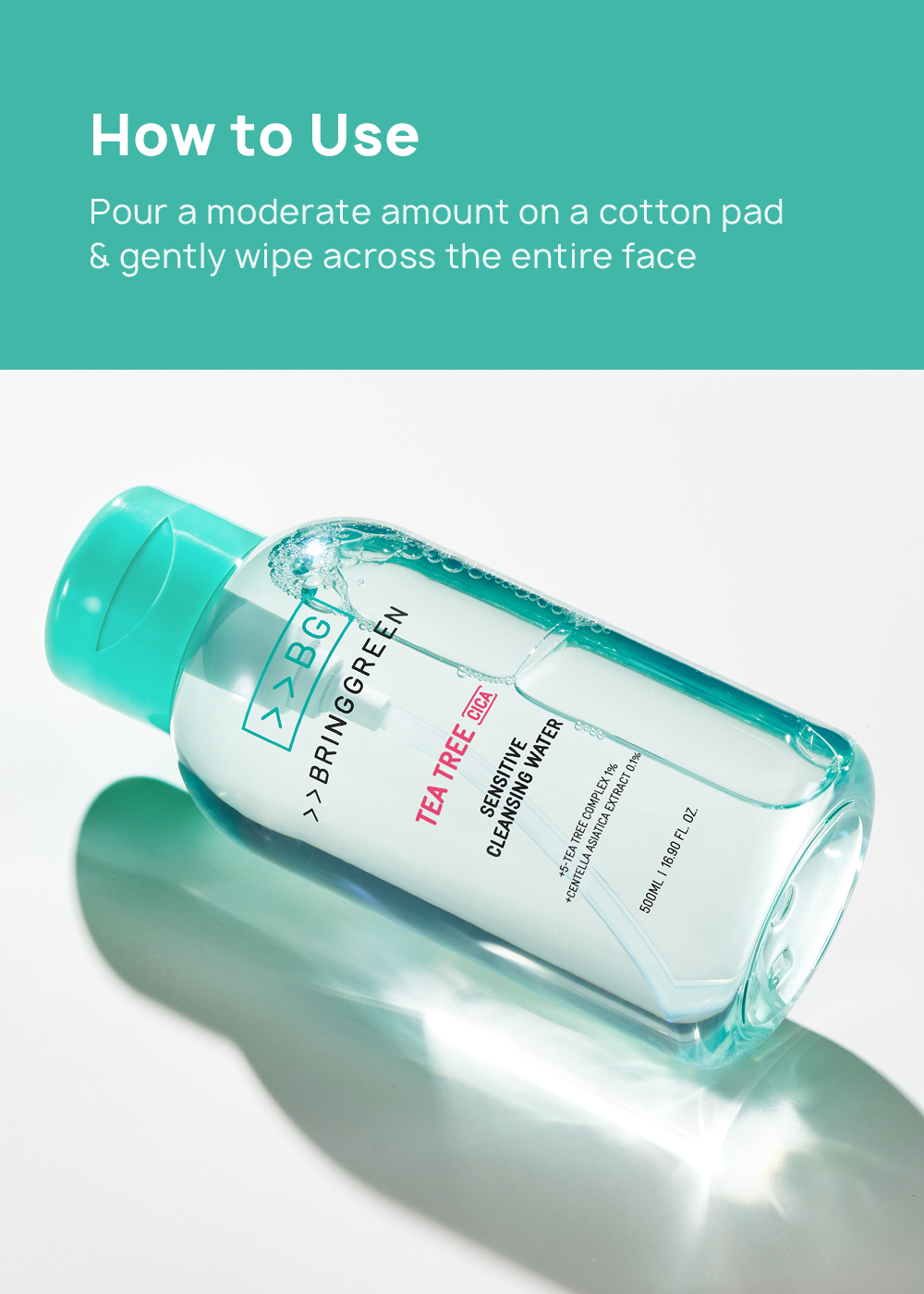 BRINGGREEN Tea Tree Cica Sensitive Cleansing Water 500ml