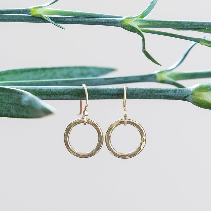 Brass Tiny Hoop Earrings