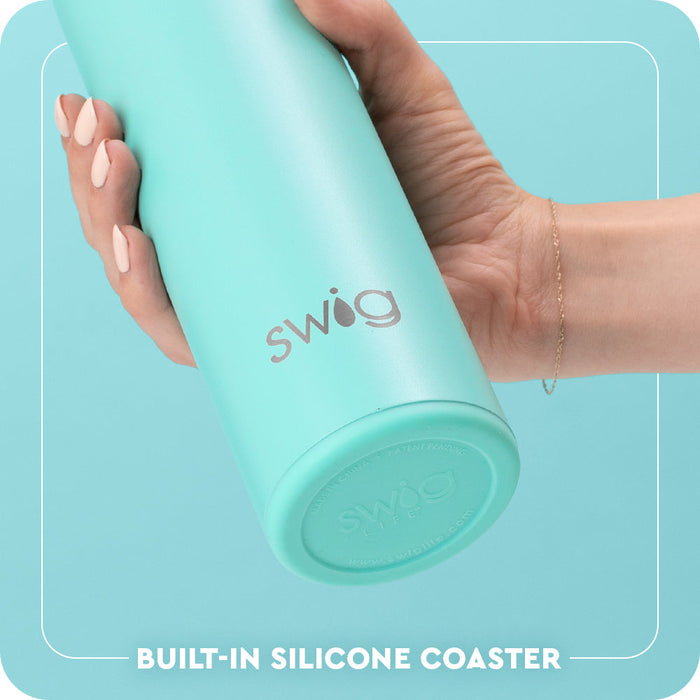 Built-in silicone coaster base
