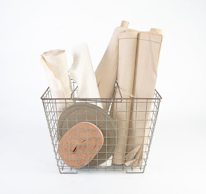 german harvest baskets - vintage - imported from Germany - hamper - repurpose - metal basket - beckett street lifestyle