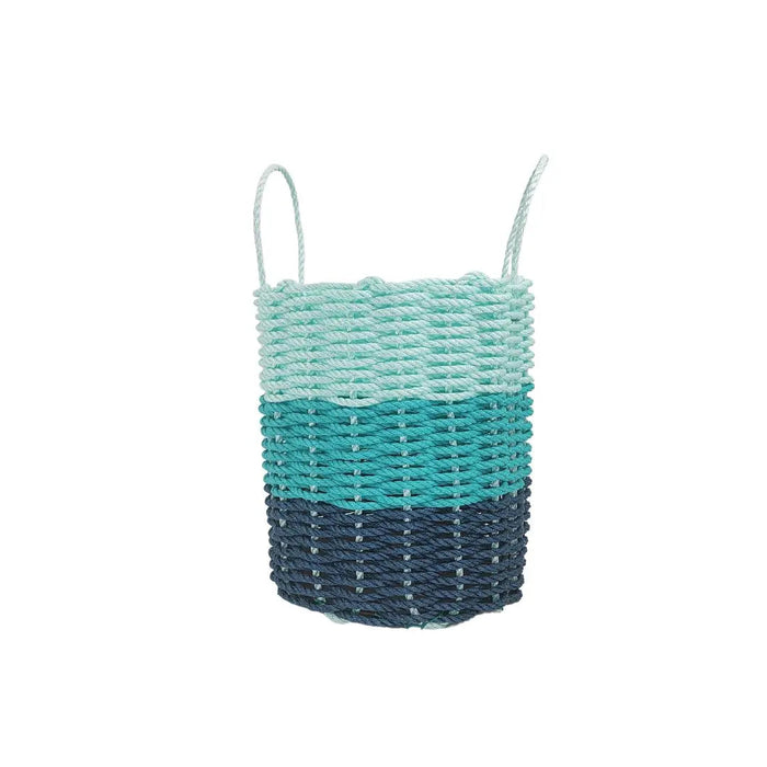 Lobster Rope Storage Basket Navy Blue, Teal, Seafoam