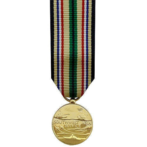 Miniature Medal: Southwest Asia Service - 24k Gold Plated