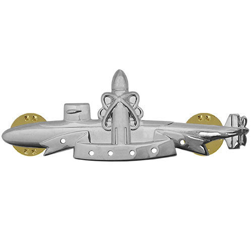 Navy Badge: SSBN Submarine Deterrent Patrol - Regulation Size-Mirror Finish