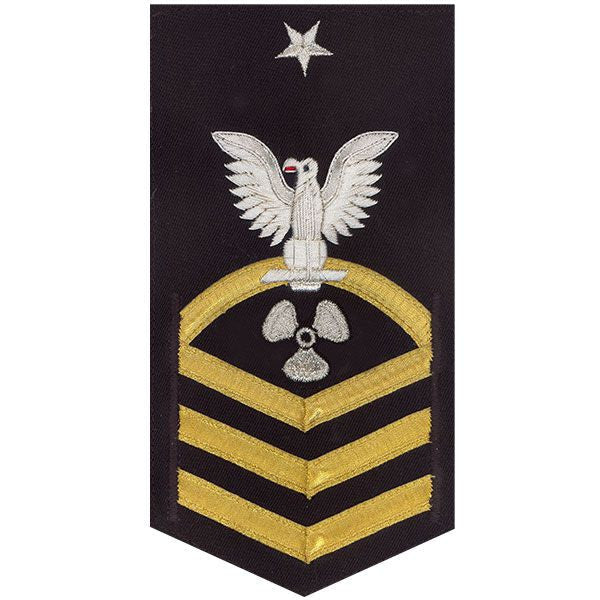 Navy E8 MALE Rating Badge: Machinist's Mate - vanchief on blue