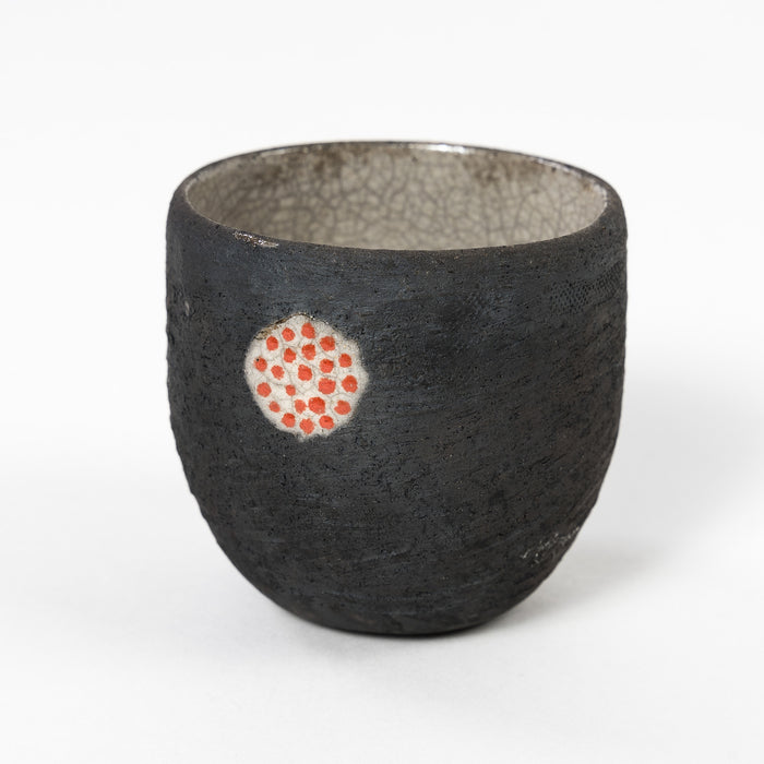 Raku Tumbler | Black + Red