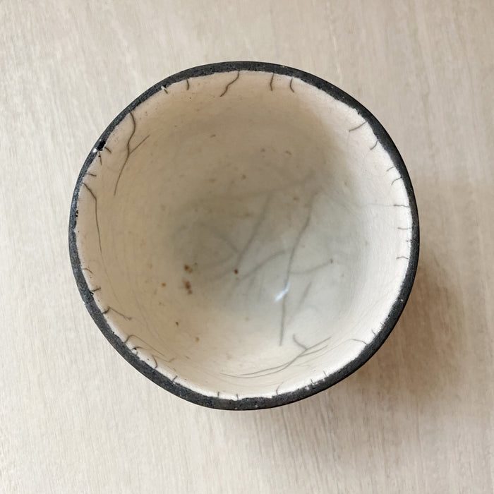 Raku Tumbler with Red Fish Eye