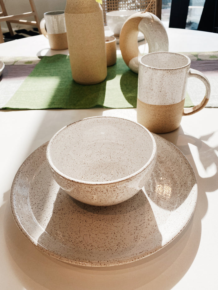 Speckled Bright White Bowl
