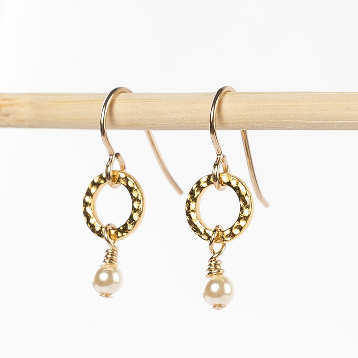 Tiny Ancient Drop Earrings