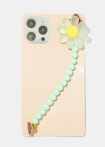Flower & Bead Phone Strap