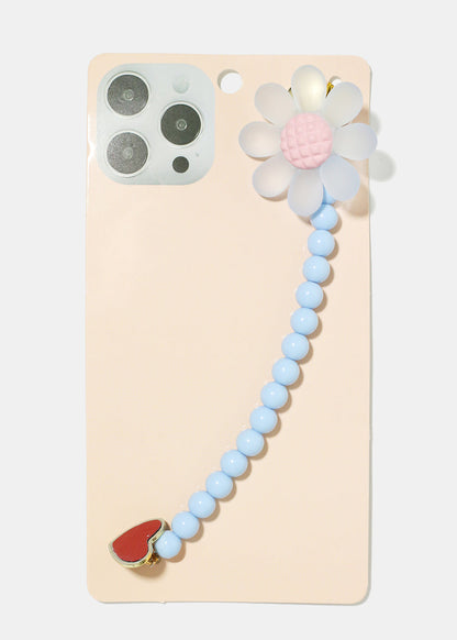 Flower & Bead Phone Strap