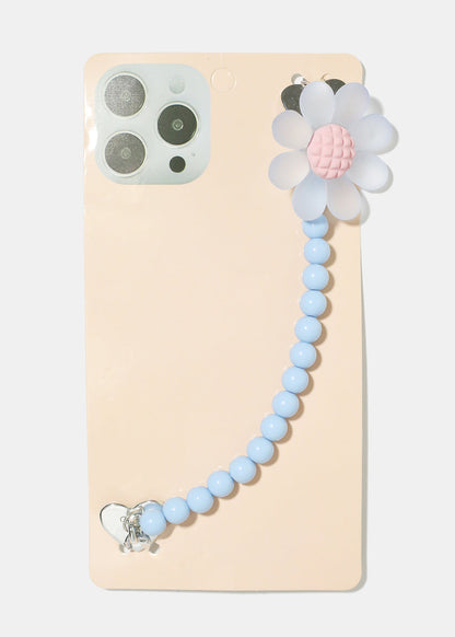 Flower & Bead Phone Strap