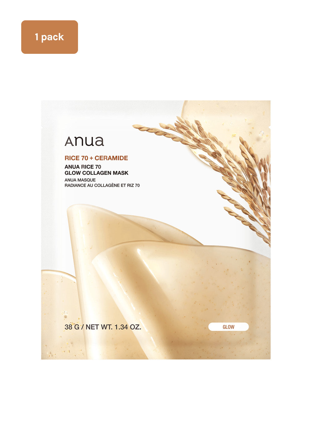 Anua Rice 70 Glow Collagen Mask