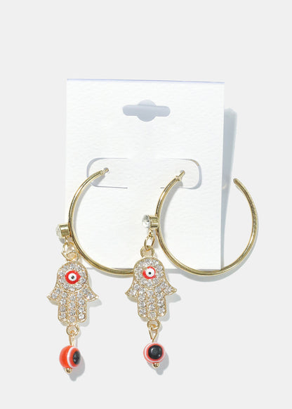 Evil Eye Hoop Earrings