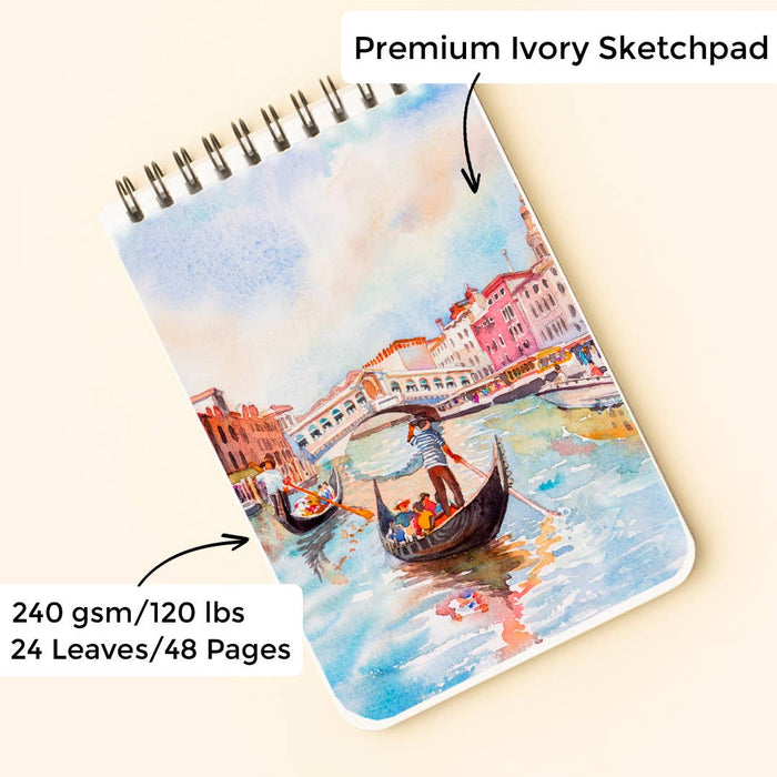 A5 Travel Paint Kit - Vegan Leather| Handcrafted| Portable
