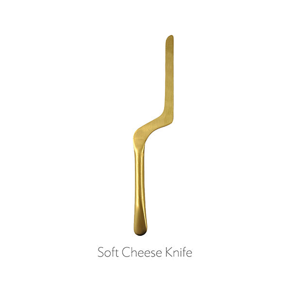 Barcelona Matte Gold Stainless Steel 5 Piece Cheese Service Gift Set [Online Only]
