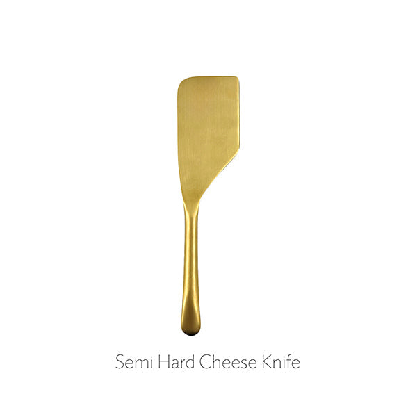 Barcelona Matte Gold Stainless Steel 5 Piece Cheese Service Gift Set [Online Only]