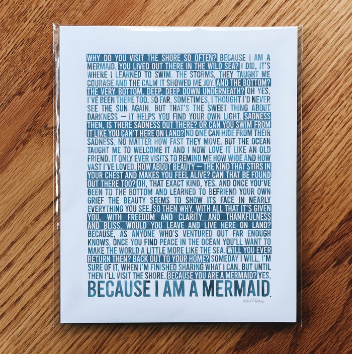 Because I Am A Mermaid 8x10