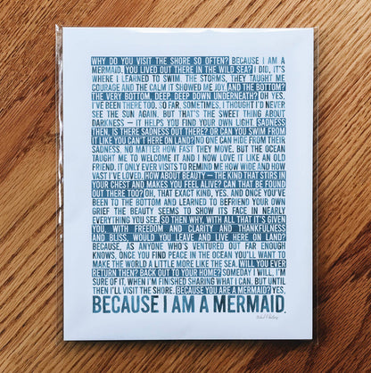 Because I Am A Mermaid 8x10
