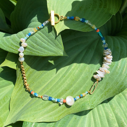 Blue Shoreline Necklace