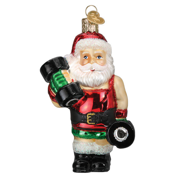 Bodybuilder Santa Ornament [Online Only]