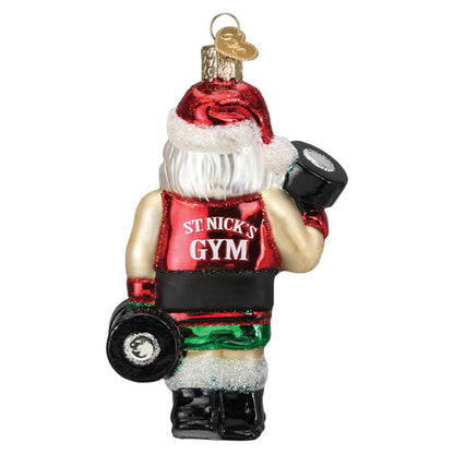 Bodybuilder Santa Ornament [Online Only]