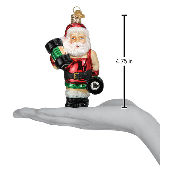Bodybuilder Santa Ornament [Online Only]