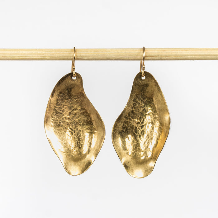 Brass Seashell Earrings