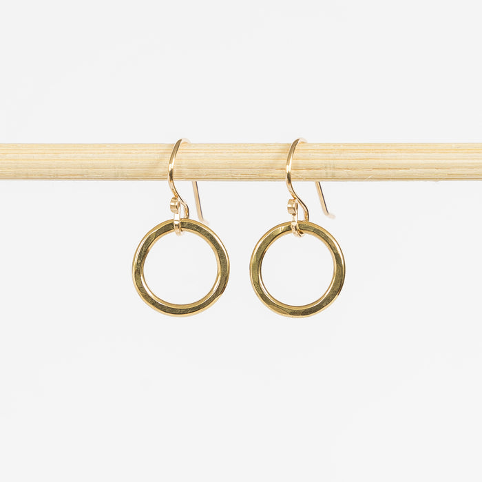 Brass Tiny Hoop Earrings