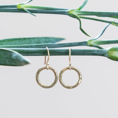 Brass Tiny Hoop Earrings