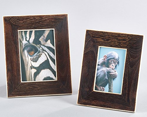 Brown Wooden and Bone Tabletop Photo Frame - 2 Sizes [Online Only]