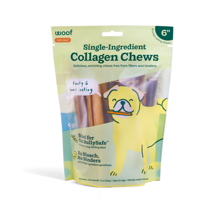 BullySafe Chews - Pure Collagen: Beef / 6-inch 5 pack