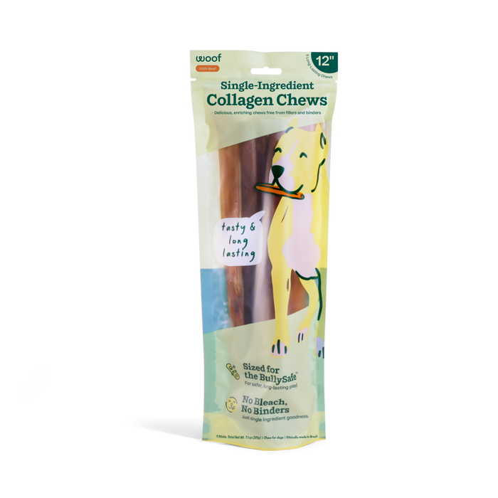 BullySafe Chews - Pure Collagen: Beef / 6-inch 5 pack