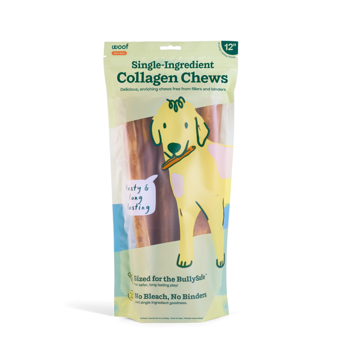 BullySafe Chews - Pure Collagen: Beef / 6-inch 5 pack
