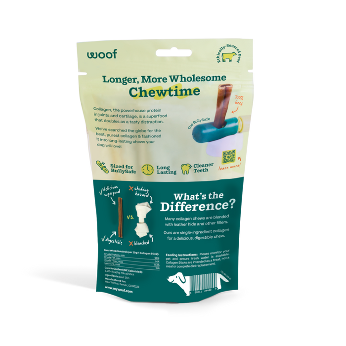 BullySafe Chews - Pure Collagen: Beef / 6-inch 5 pack