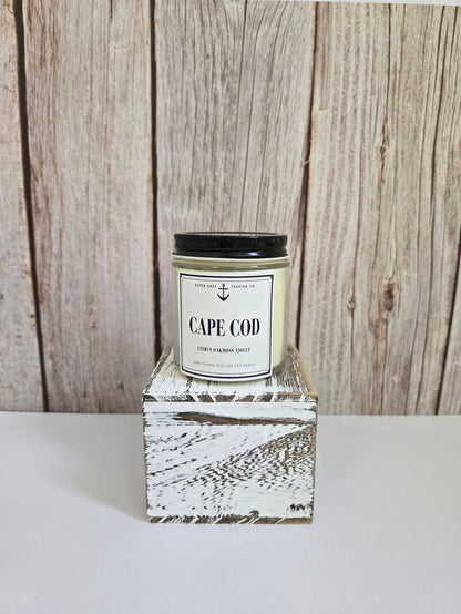 Cape Cod Soy Wax Crackling Wooden Wick Candle bulk wholesale : 8oz