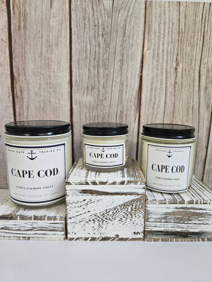 Cape Cod Soy Wax Crackling Wooden Wick Candle bulk wholesale : 8oz