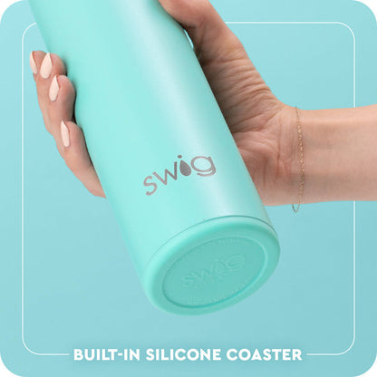 Built-in silicone coaster base