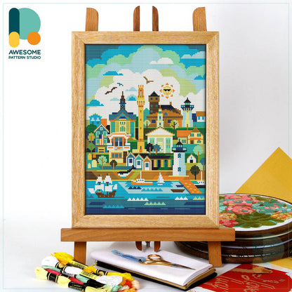 CS2412-2 Provincetown, Counted Cross Stitch Kit: CS2412-2(120 x 162) / Kit #2