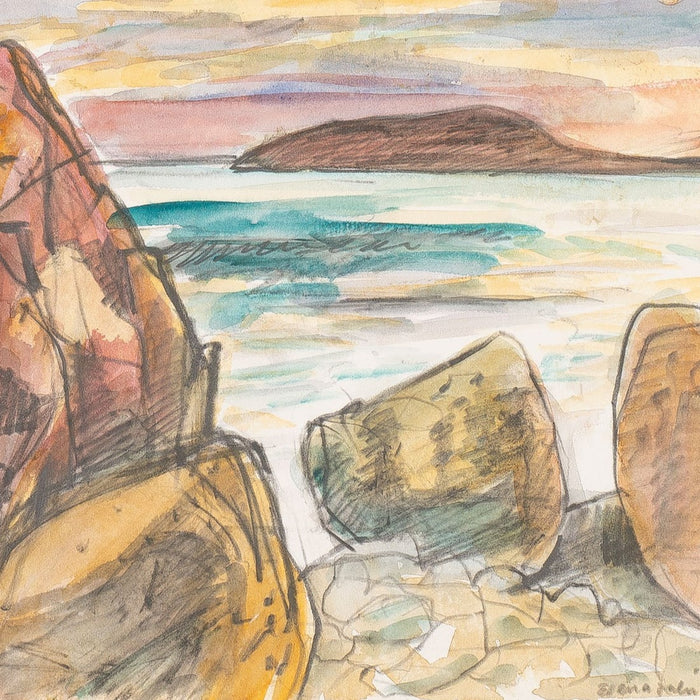 Culebra Landscape by Maine Artist Elena Jahn