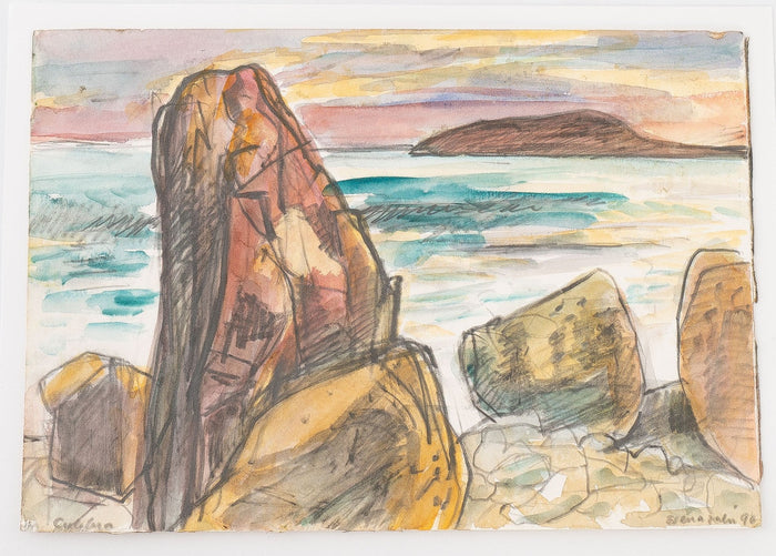 Culebra Landscape by Maine Artist Elena Jahn