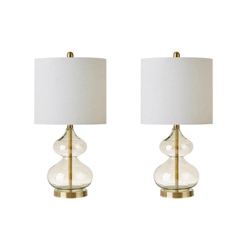 Ellipse Curved Glass Table Lamp, Set of 2 [Online Only]
