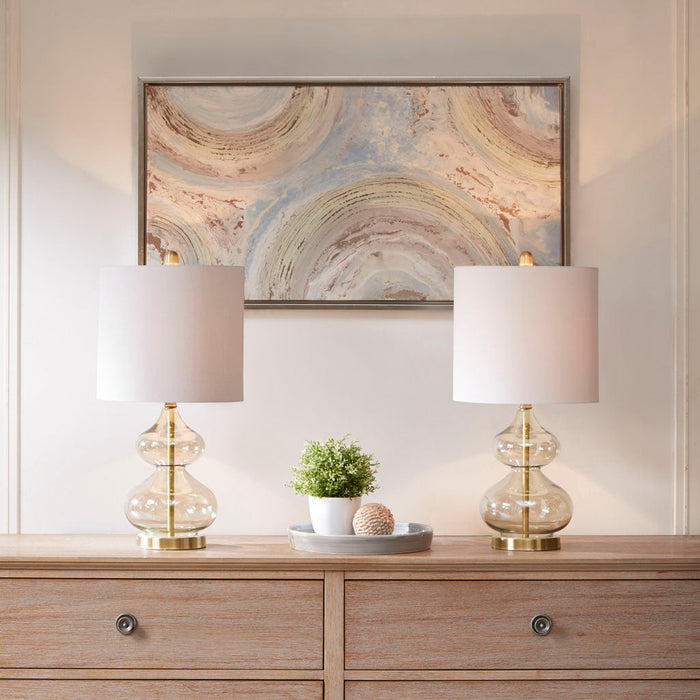 Ellipse Curved Glass Table Lamp, Set of 2 [Online Only]