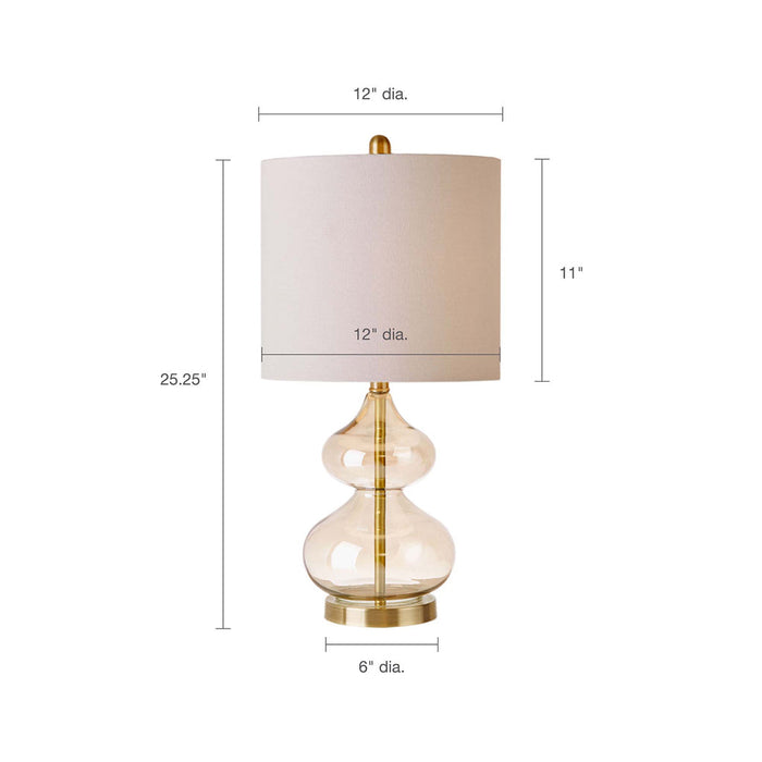 Ellipse Curved Glass Table Lamp, Set of 2 [Online Only]