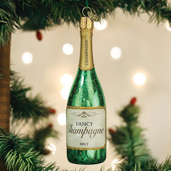Fancy Champagne Bottle Ornament [Online Only]