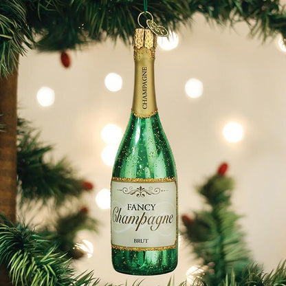 Fancy Champagne Bottle Ornament [Online Only]