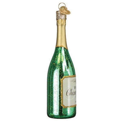 Fancy Champagne Bottle Ornament [Online Only]