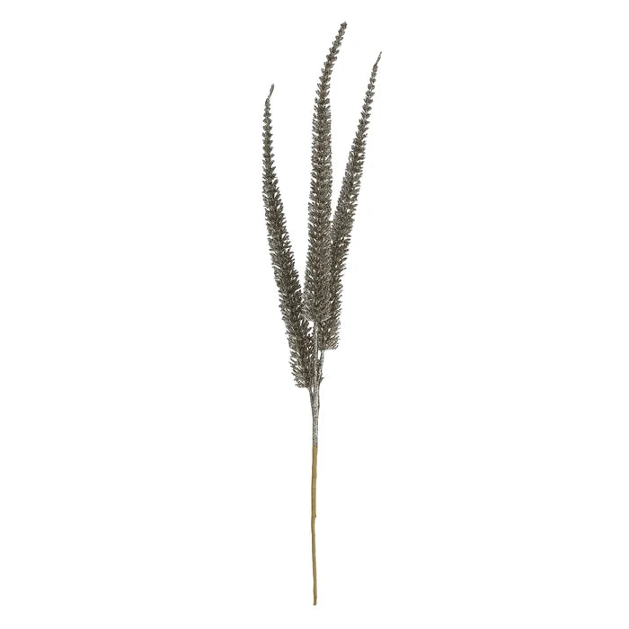 Faux Fern Spray w/ Glitter, Champagne Color
