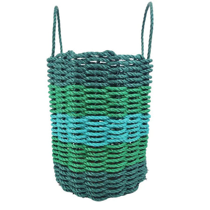 Five Stripe Rope Storage Basket Hunter Green, Green, Teal