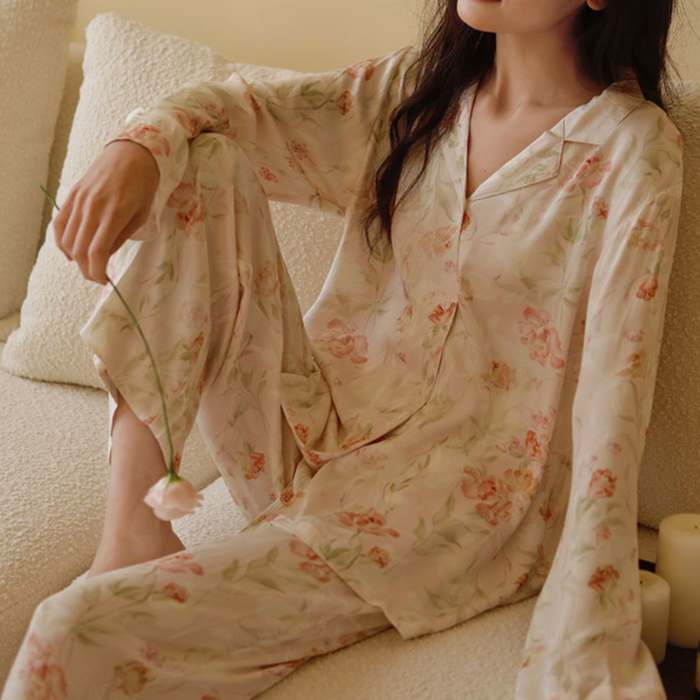 Floral Long Sleeve Pajama Set